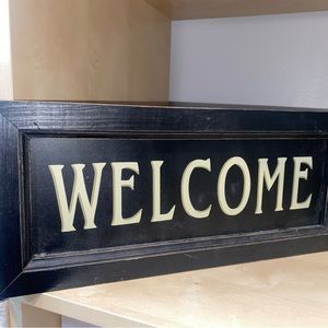 *3/$15* Black Welcome Wall Sign
